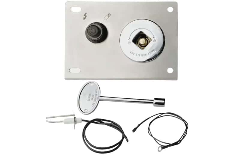 Gas firepit ignition switch set.