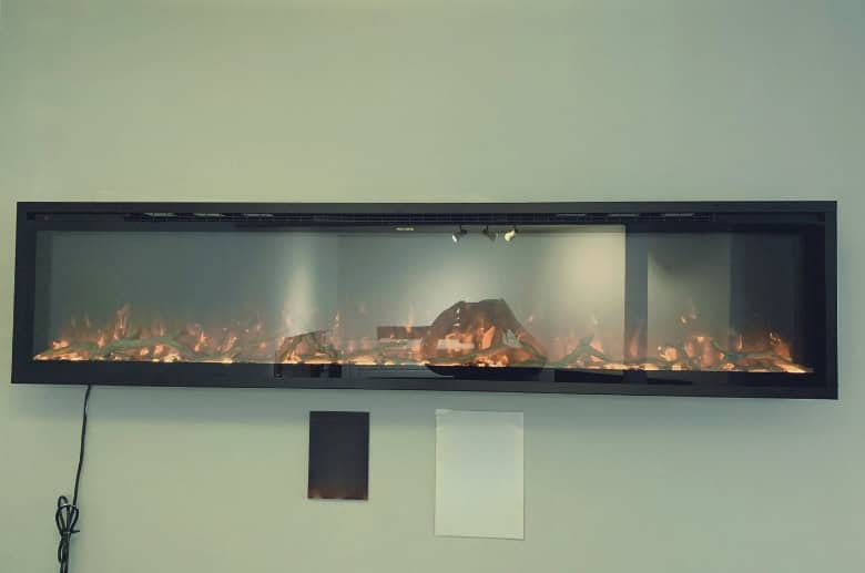 An Electric Fireplace.