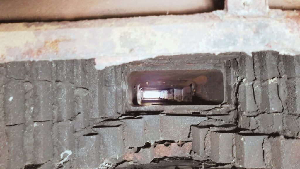 A damaged chimney flue. Know more about chimney flue repair.