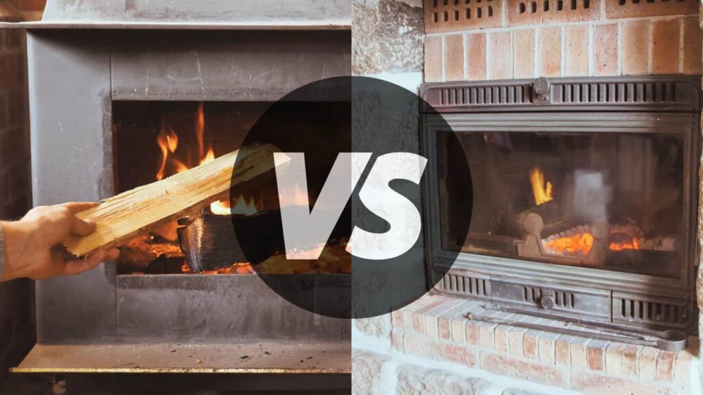 A freestanding wood stove vs fireplace Inserts compared.