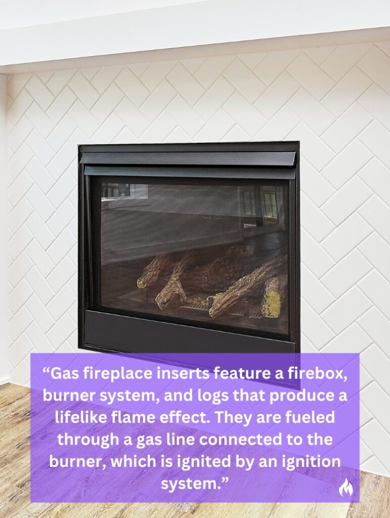 A gas fireplace insert with no fire.