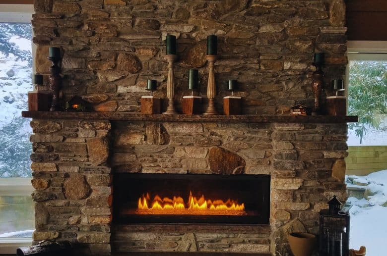 gas fireplace temperature can reach up to 60,000 BTU's