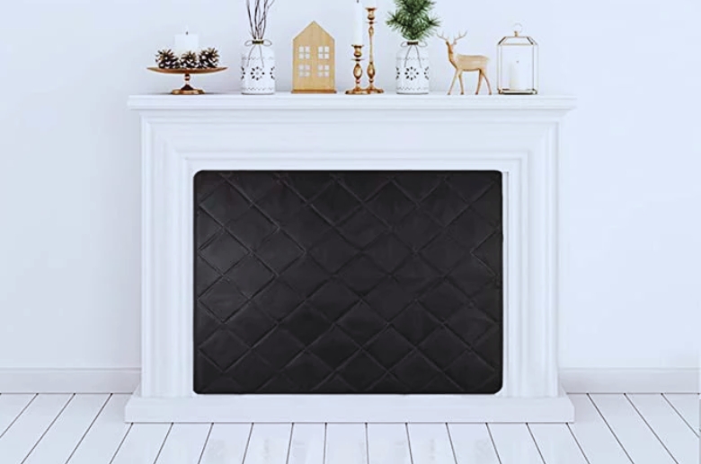 A magnetic fireplace cover.