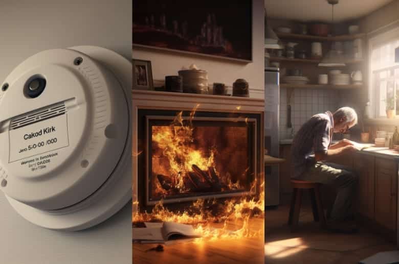 A carbon monoxide detector, a gas fireplace on fire and a man worrying about the gas bill. These are the risks on How Long Can You Run a Gas Fireplace.