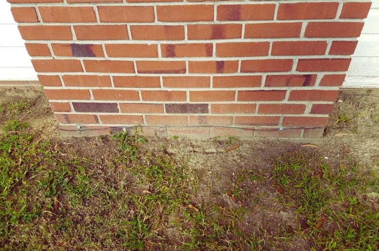 A chimney foundation. Tackling a damaged foundation is one of the steps on How to Repair a Cracked Chimney Flue.