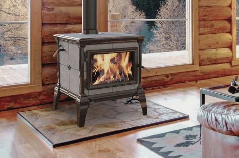 A wood stove. It has a good heat output.