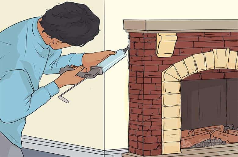 sealing entry points to prevent ants behind fireplace