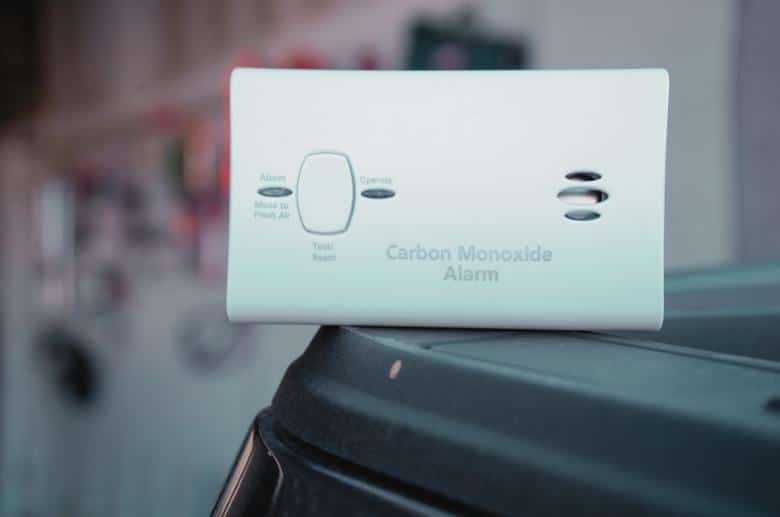 A carbon monoxide alarm.