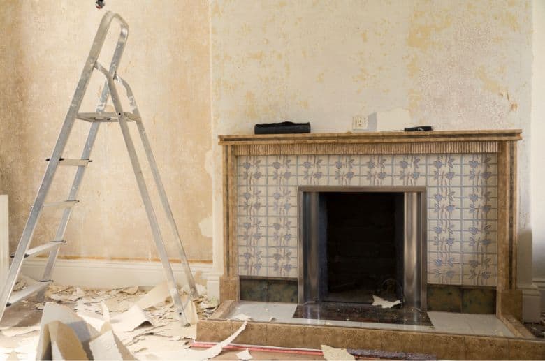 removing old fireplace	
