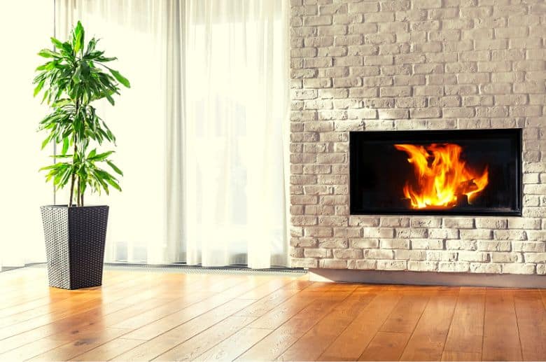 gas powered fireplace