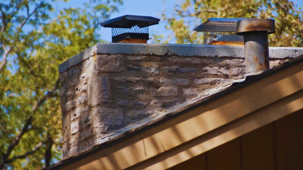 chimney cap helps with smoky fireplace troubleshooting