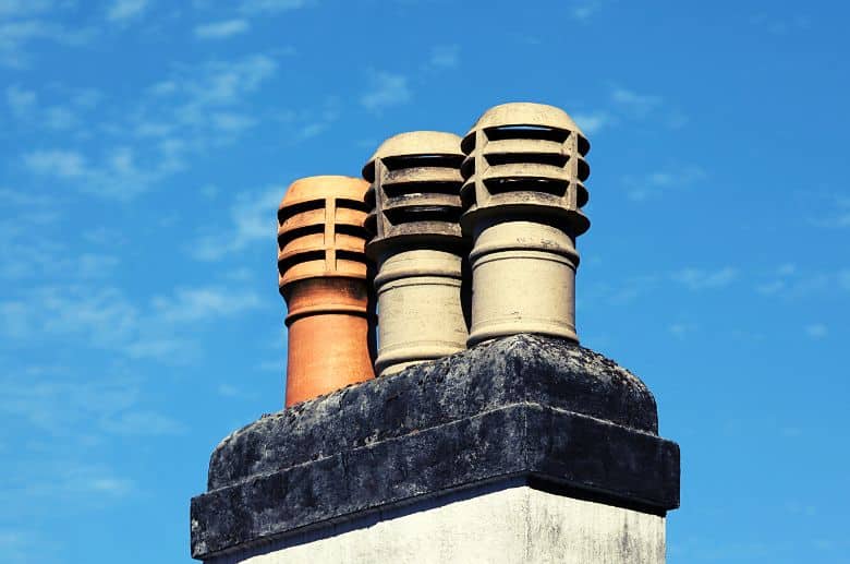 Capped chimney pots